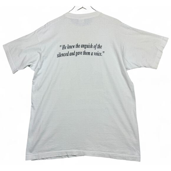 Vintage 90s Thurgood Marshall Tribute T Shirt Adult XL White Single Stitch - Picture 2 of 16